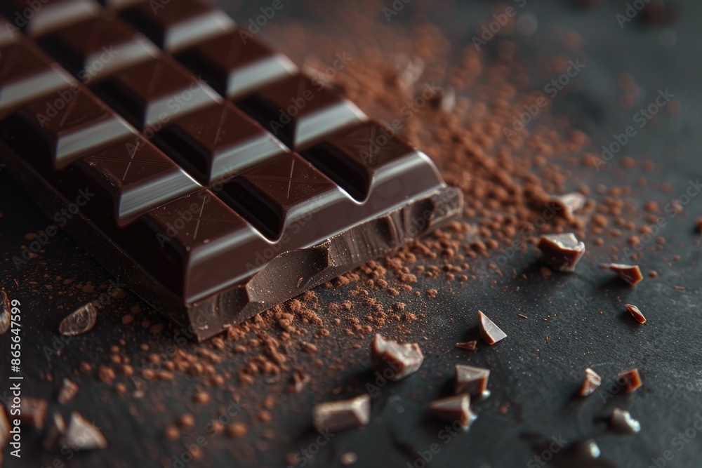 A piece of chocolate sits alone on a table, waiting to be enjoyed