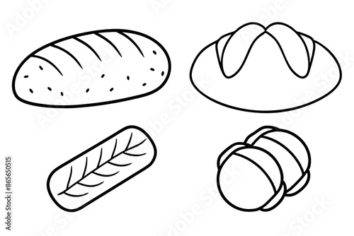 Bread Line Art Minimalist Detailed and Modern Illustrations