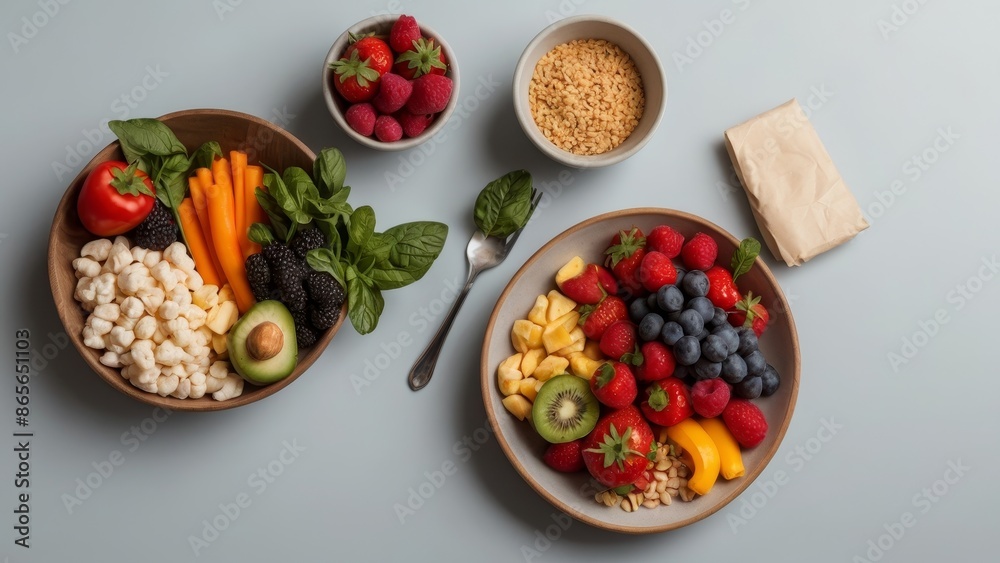 Healthy Mixed Fruit and Vegetables Healthy Mixed Fruit and Vegetables