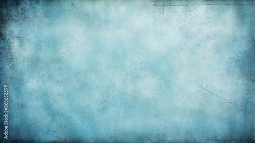 Blue grunge background or texture with space. Vintage dirty blue wall background.