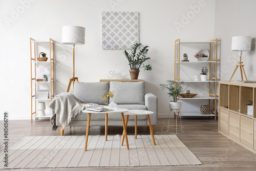 Interior of light living ro...