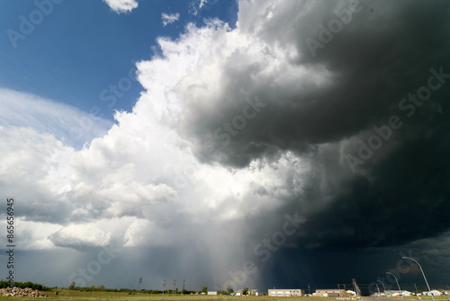 Tornado Warned Supercells With Funnel Clouds In Martensville, Saskatchewan