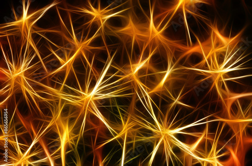 fractal flowers looking like neurons in the brain photo