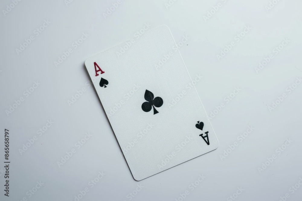A deck of cards with four suits on a flat surface, ready for play A deck of cards with four suits on a flat surface, ready for play