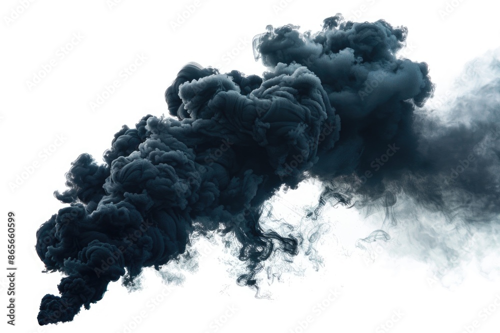 Black smoke emerging from a chimney