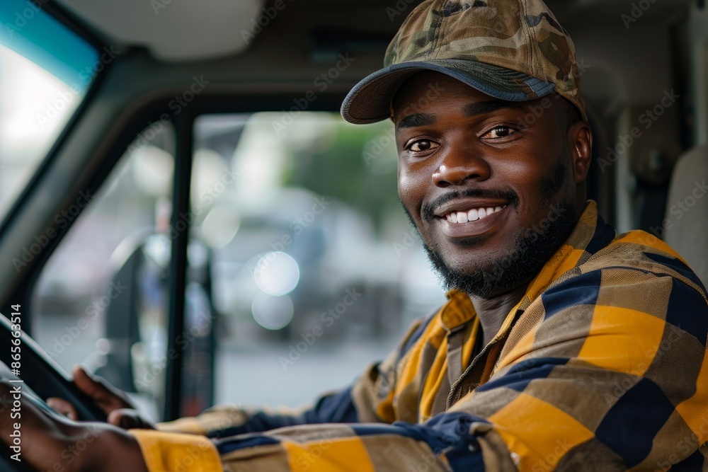 African American man working as tow truck driver African American man working as tow truck driver