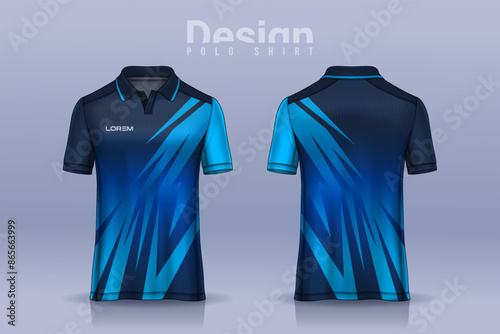 t-shirt polo templates design. uniform front and back view.	