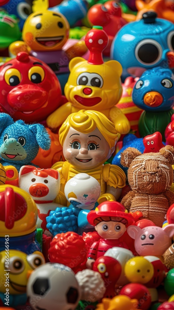pile of toy figurines of different colors and sizes pile of toy figurines of different colors and sizes