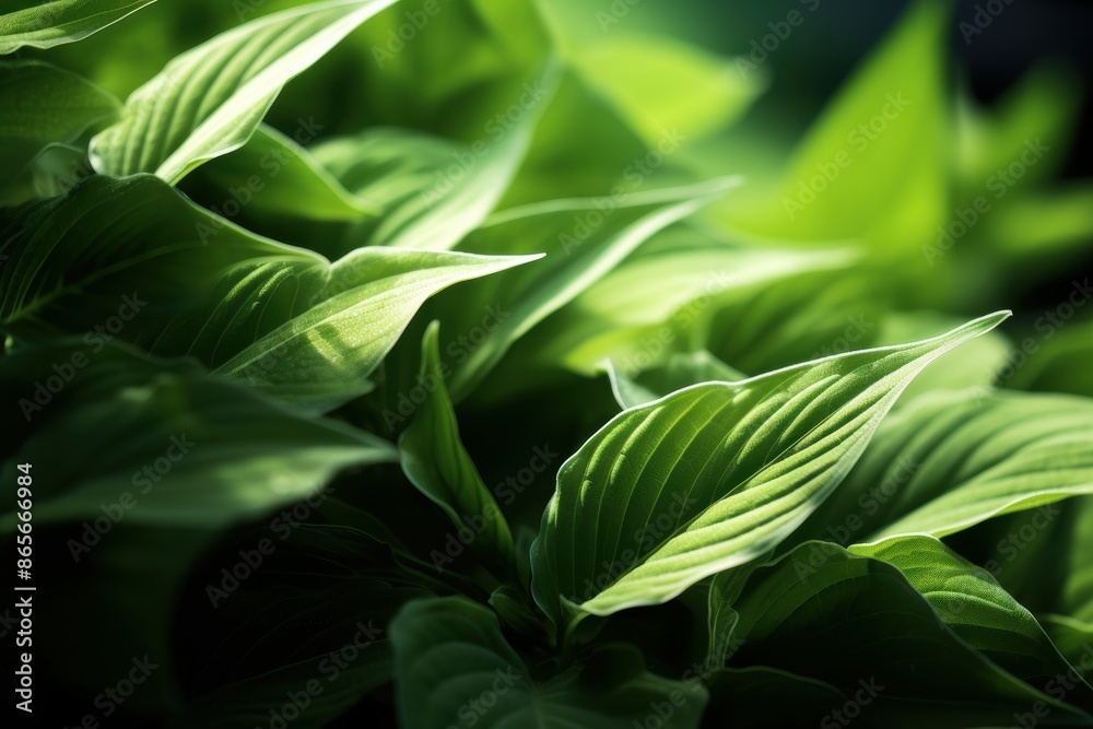 Fototapeta premium Lush green foliage in natural environment