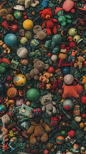 pile of toys and toys are arranged together