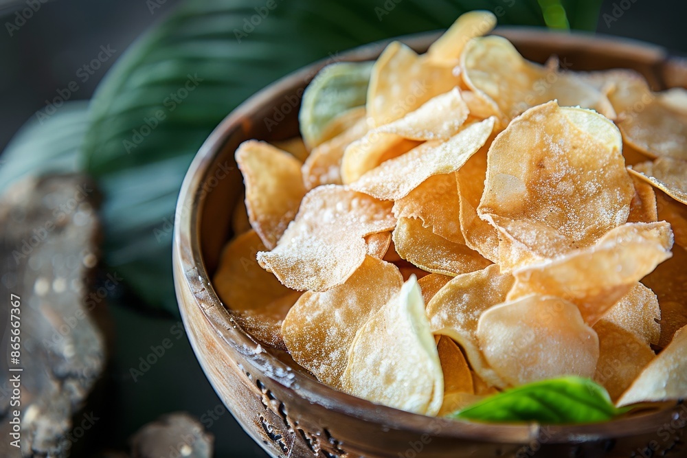 Cassava chips capture tropical snacking with crunch and flavor from cassava root Cassava chips capture tropical snacking with crunch and flavor from cassava root