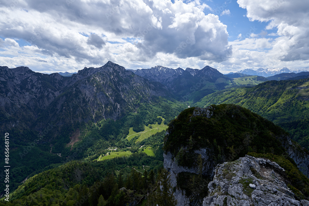View from Sparber Mountain - Austrian Alps. Upper Austria. View from Sparber Mountain - Austrian Alps. Upper Austria.