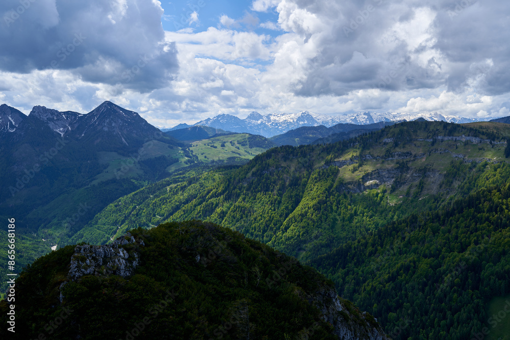 View from Sparber Mountain - Austrian Alps. Upper Austria. View from Sparber Mountain - Austrian Alps. Upper Austria.