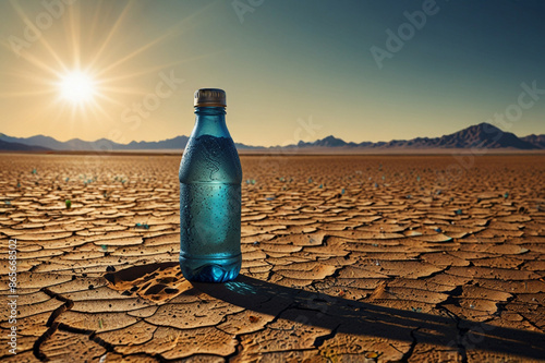 bottle in desert