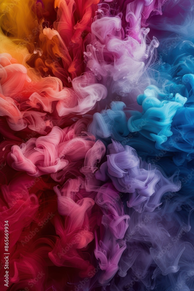 Vibrant smoke explosion of color Vibrant smoke explosion of color