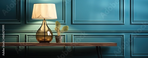 close up of a lamp in modern interior photo