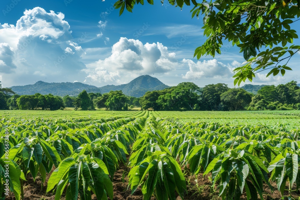 Cassava is a beautiful agricultural crop in Thailand Cassava is a beautiful agricultural crop in Thailand
