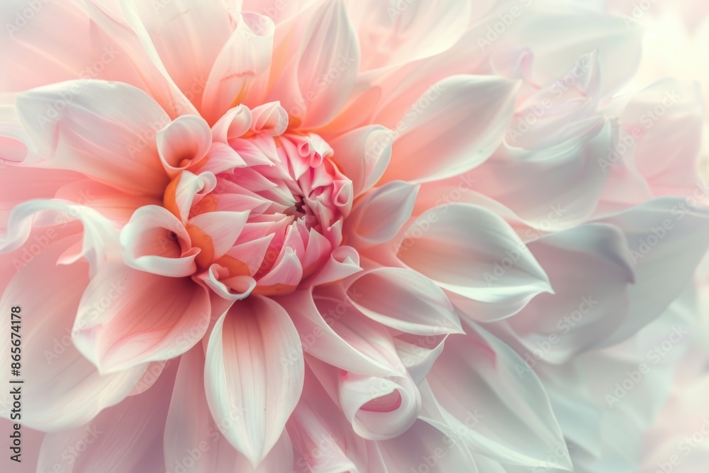 Fototapeta premium A detailed view of a pink and white flower, ideal for use in gardening or floral designs