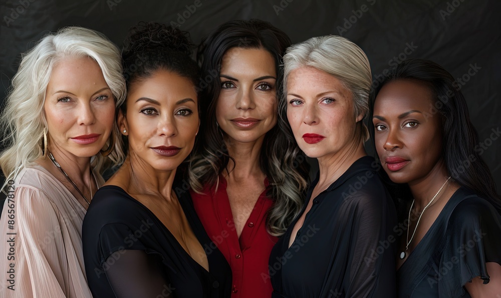 A group of strong independent women standing together A group of strong independent women standing together