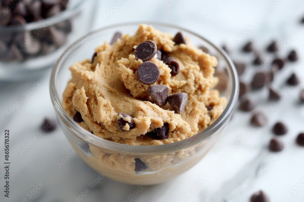 Chickpea cookie dough with chocolate chips vegan and healthy Chickpea cookie dough with chocolate chips vegan and healthy