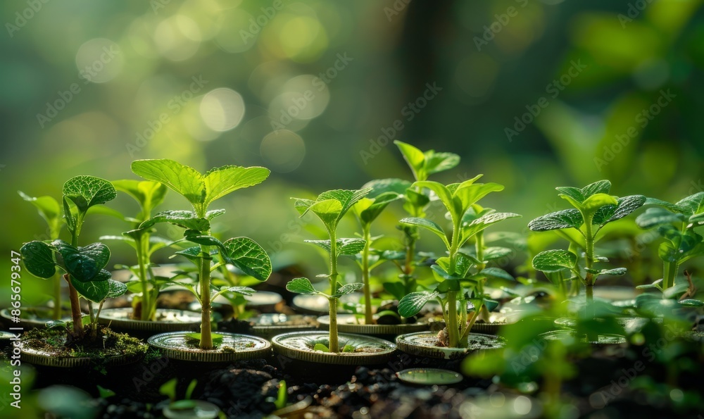Image of seedlings in the farming community Image of seedlings in the farming community