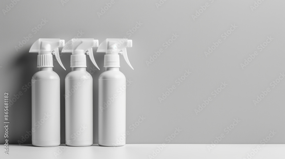 White Plastic Spray Bottles for Cosmetic, Cleaning, and Home Use White Plastic Spray Bottles for Cosmetic, Cleaning, and Home Use