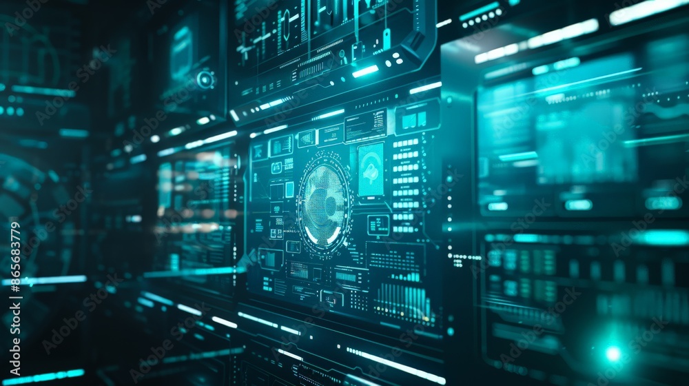 Futuristic digital interface with blue-toned data charts and analytics. Cutting-edge technology background. Perfect for cybersecurity and technology presentations Futuristic digital interface with blue-toned data charts and analytics. Cutting-edge technology background. Perfect for cybersecurity and technology presentations