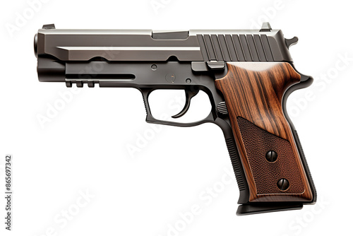 Gun. Cut out on transparent