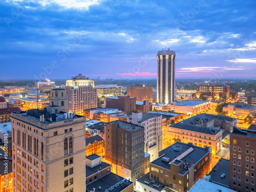 Принти на полотні Springfield, Illinois, USA Downtown City Skyline