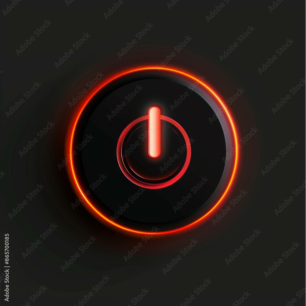 On, off Icon in trendy flat style isolated on grey background. Shutdown symbol for your web site design, logo, app, UI. Vector illustration On, off Icon in trendy flat style isolated on grey background. Shutdown symbol for your web site design, logo, app, UI. Vector illustration