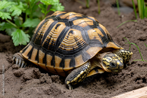 Egyptian tortoise in natural environment © Damian