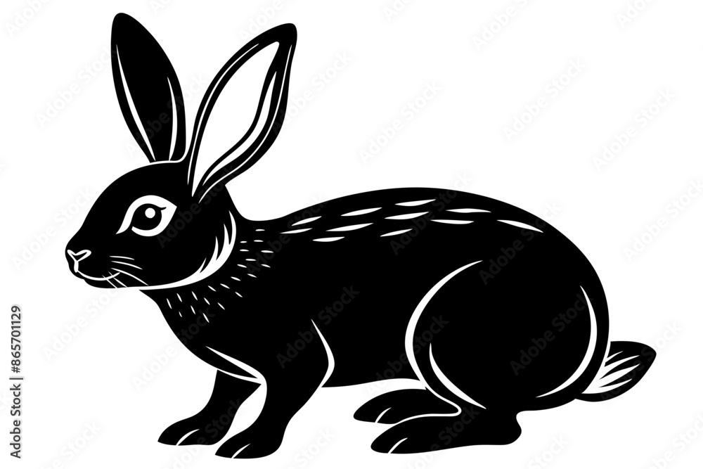 rabbit animal silhouette vector illustration rabbit animal silhouette vector illustration