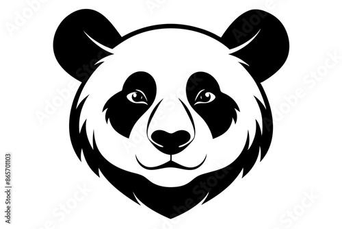 panda animal silhouette vector illustration