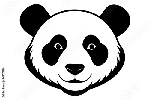 panda animal silhouette vector illustration