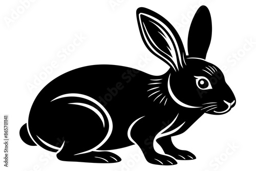 rabbit animal silhouette vector illustration