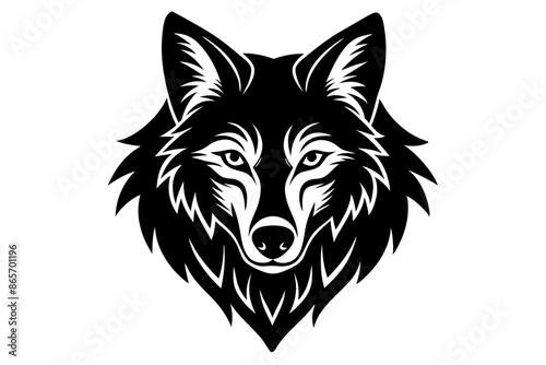 wolf head silhouette vector illustration