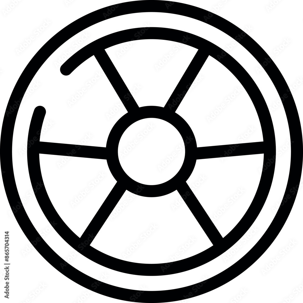 Obraz premium Bold outline of a radioactive contamination warning symbol, representing danger and caution