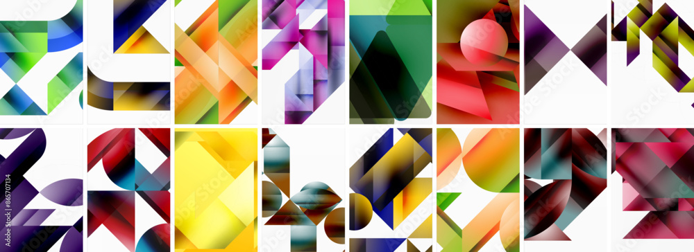 Set of abstract minimal geometric backgrounds with lines, circles and triangles. Vector Illustration For Wallpaper, Banner, Background, Card, Book Illustration, landing page Set of abstract minimal geometric backgrounds with lines, circles and triangles. Vector Illustration For Wallpaper, Banner, Background, Card, Book Illustration, landing page