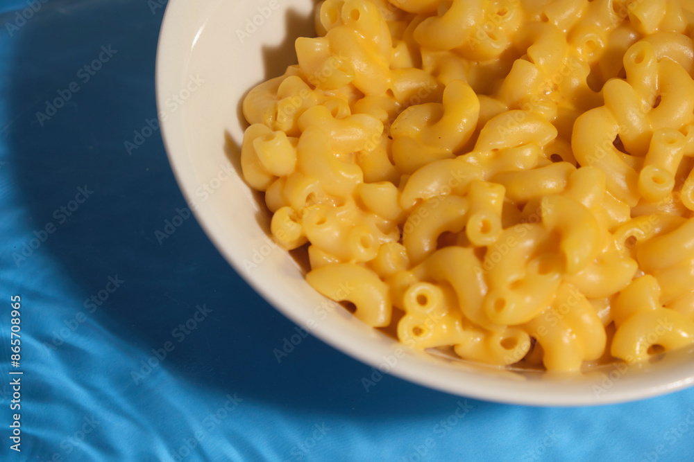macro shot of macaroni with cheese macro shot of macaroni with cheese