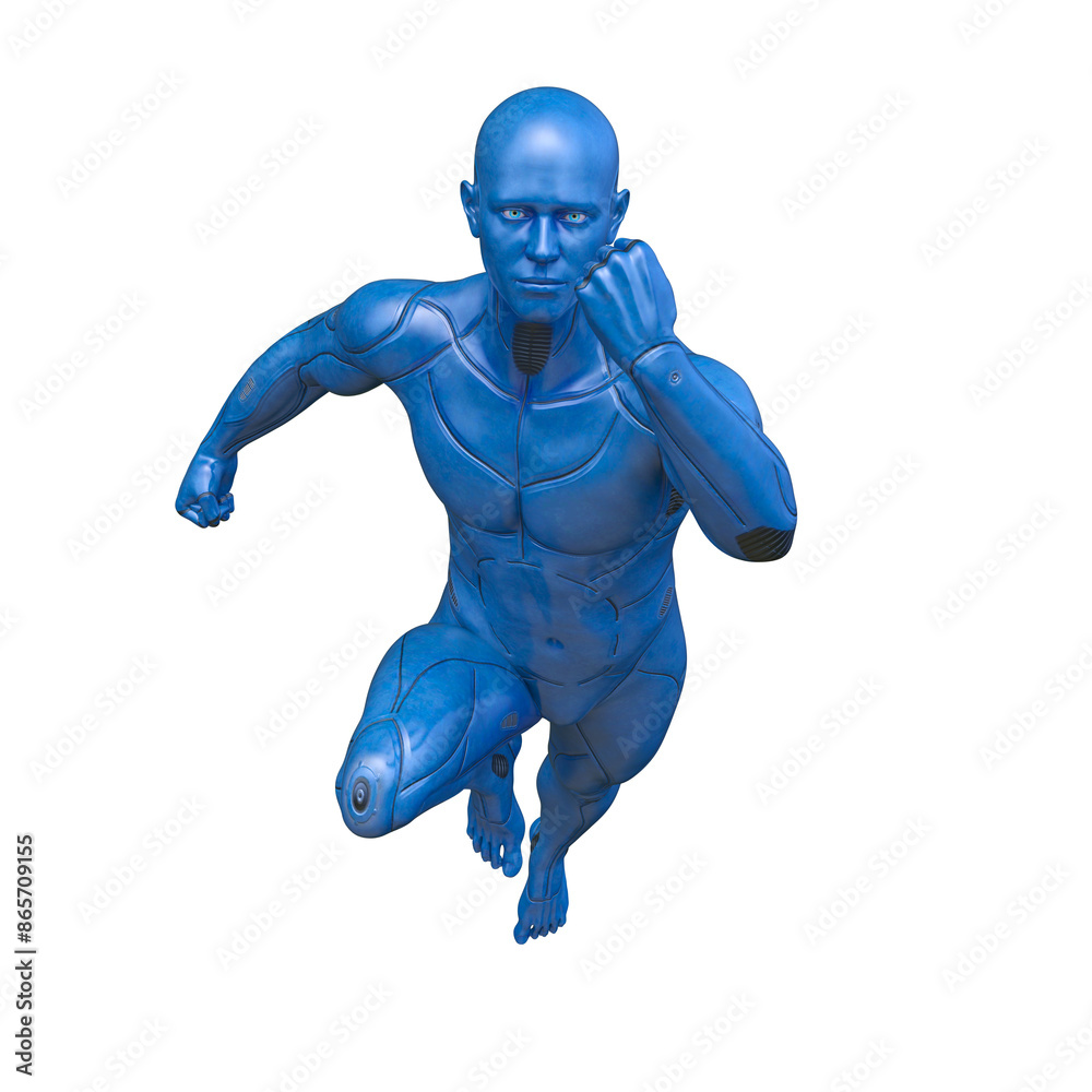 男性サイボーグ　3DCGレンダリング