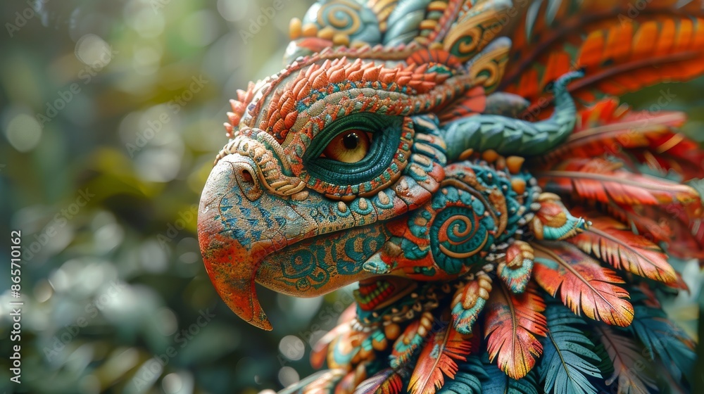 Detailed Serpent Goddess Animation featuring Quetzalcoatl's legend Detailed Serpent Goddess Animation featuring Quetzalcoatl's legend