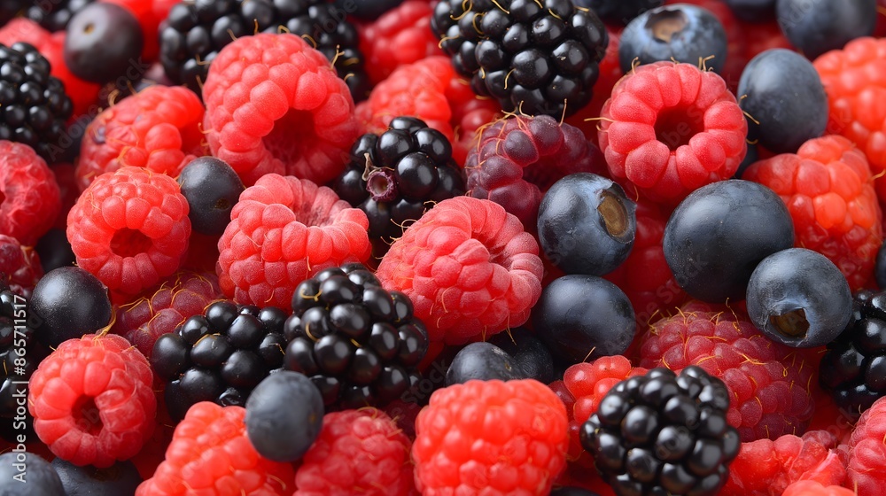 11. A vibrant assortment of mixed berries, including raspberries and blackberries 11. A vibrant assortment of mixed berries, including raspberries and blackberries