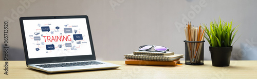 E-learning website with sofware for student to study online on the internet network snugly photo