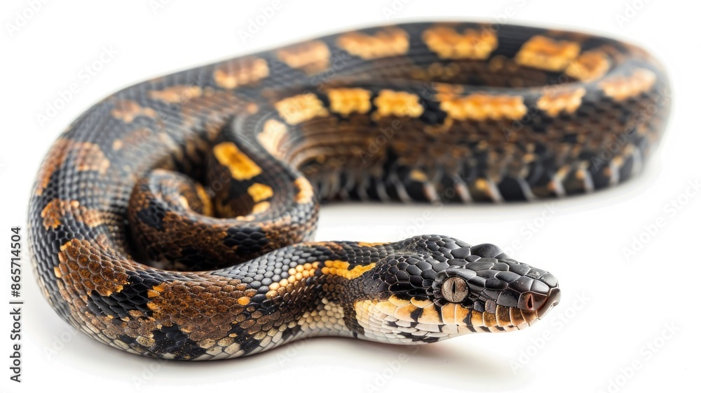 Fototapeta premium Kenyan Sand Boa in white background isolation