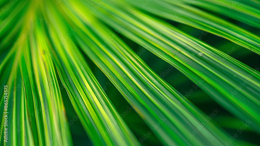 Green tropical plant close-up Green tropical plant close-up