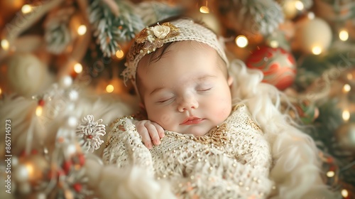 little child with christmas decorations © Jolanta
