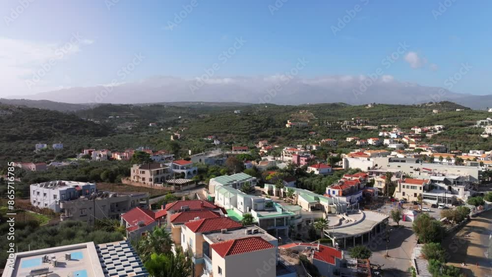 Aerial drone shot.View of famous beach in the summer, Crete, Greece. Famous beach with river and palm trees in Libyan sea. Tropical island, Panoramic view, Most beautiful beaches of Crete island Aerial drone shot.View of famous beach in the summer, Crete, Greece. Famous beach with river and palm trees in Libyan sea. Tropical island, Panoramic view, Most beautiful beaches of Crete island