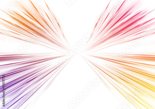  Long exposure of motorways as speed. Sport car is made of polygons, lines and connected dots. Abstract background with speed lines. Vector illustration. Futuristic. 