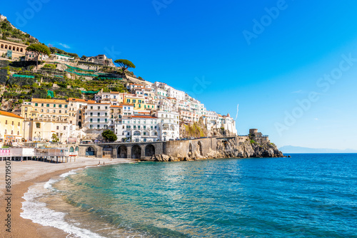 Fototapeta Naklejka Na Ścianę i Meble -  Atrani, Italy along the Beautiful Amalfi Coast