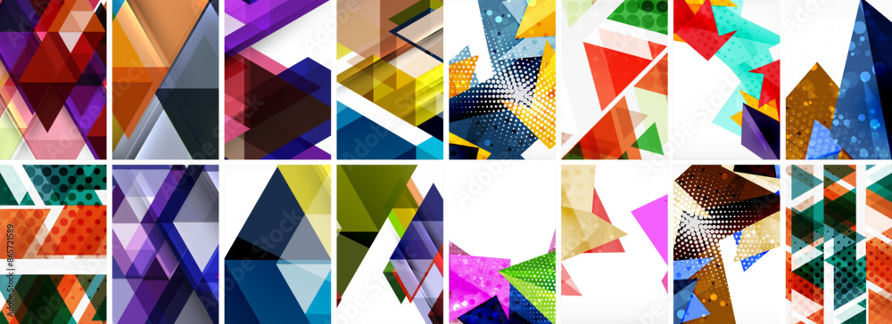 Set of abstract minimal geometric backgrounds with lines, circles and triangles. Vector Illustration For Wallpaper, Banner, Background, Card, Book Illustration, landing page Set of abstract minimal geometric backgrounds with lines, circles and triangles. Vector Illustration For Wallpaper, Banner, Background, Card, Book Illustration, landing page